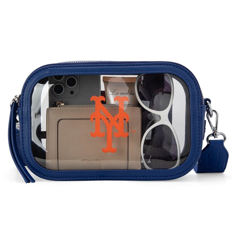 MLB New York Mets Team Clear Crossbody Bag/Stadium Bag - Picture 3 of 9